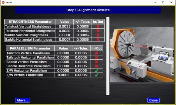 Lathe10 software - Step 3 Results
